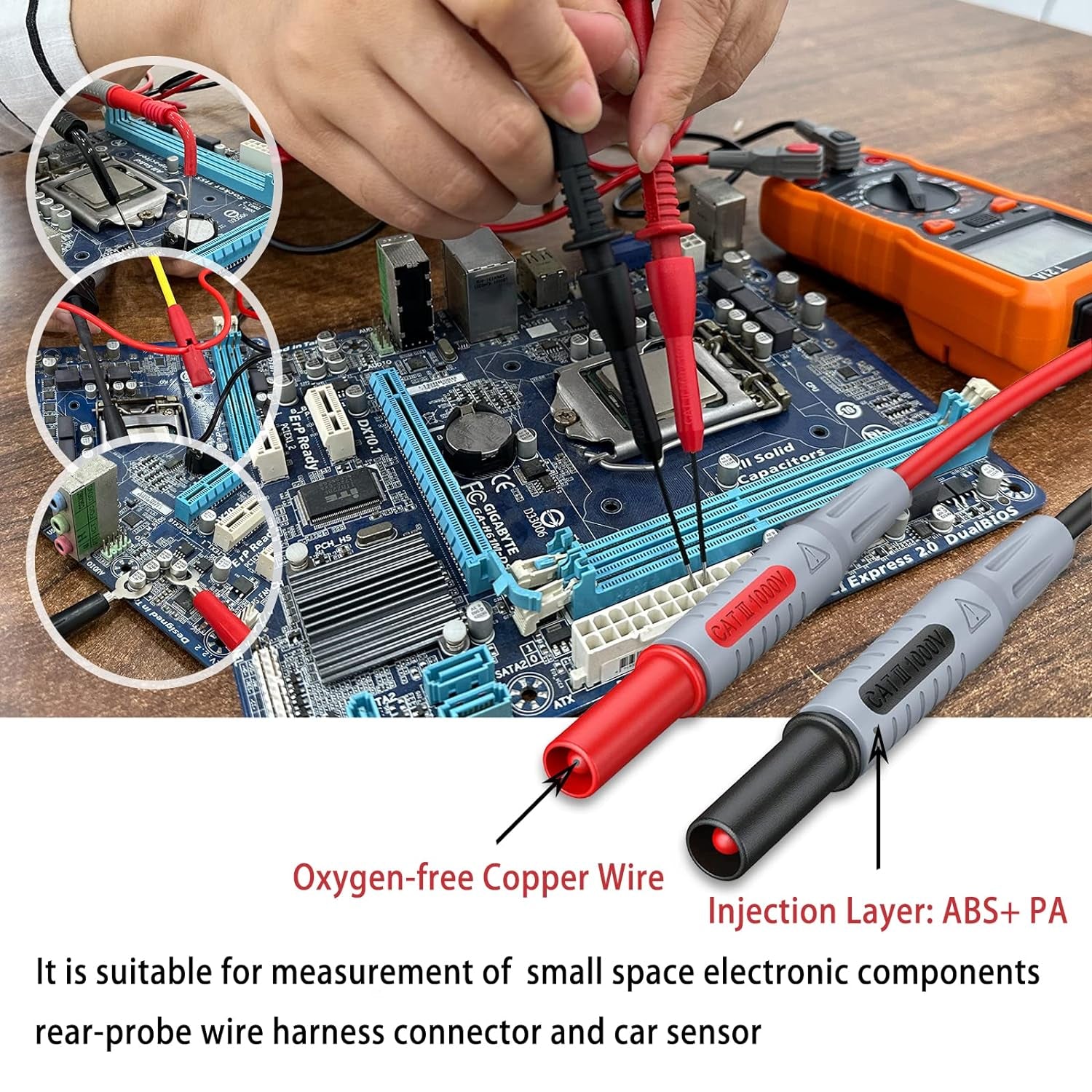 24 Pcs Multimeter Test Leads Set with Alligator Clips, Insulation Pier ...