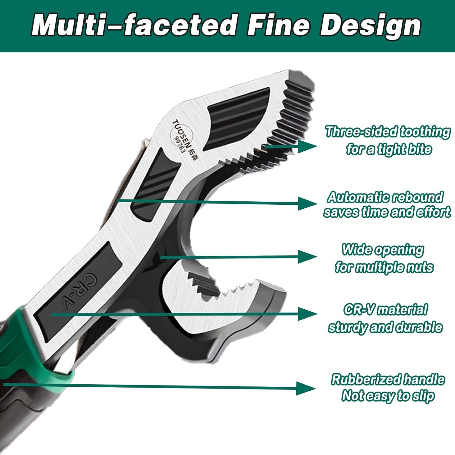 2PC Adjustable Wrench,Auto Size Adjusting Wrench,0.6"-1.38"(7-35Mm) Self-Adjusting Quick Wrench,Multi-Size Spring Adjustable Wrench,Auto Size Rapid Wrench for Car,Bicycle,Plumbing Repairs