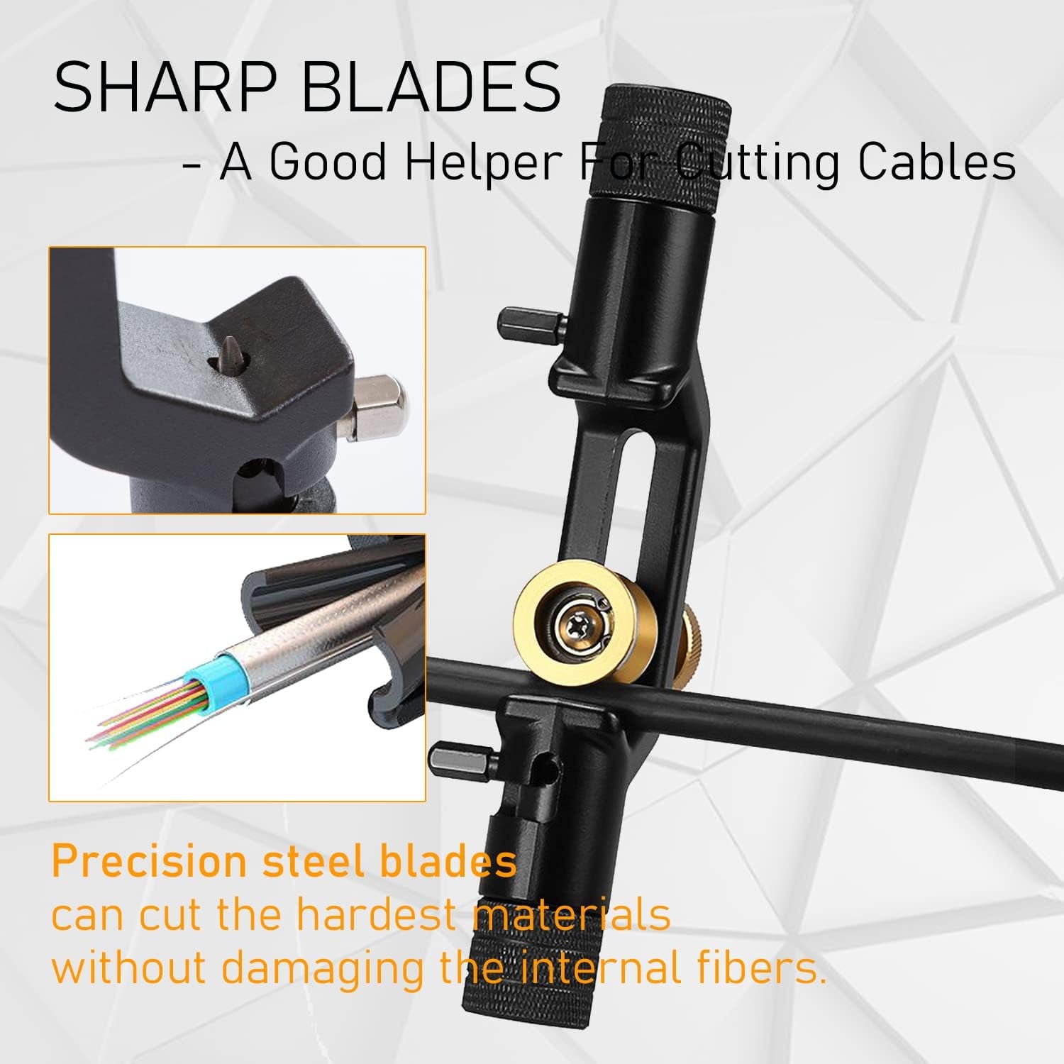 Armored Cable Stripper Tools 8-28.6Mm Double Head Armored Fiber Cable Stripping/Fiber Optic Tools/Wire Insulation Knife Coax Mid Span round Cable Jacket Stripper Radial Slitting Ring Tools