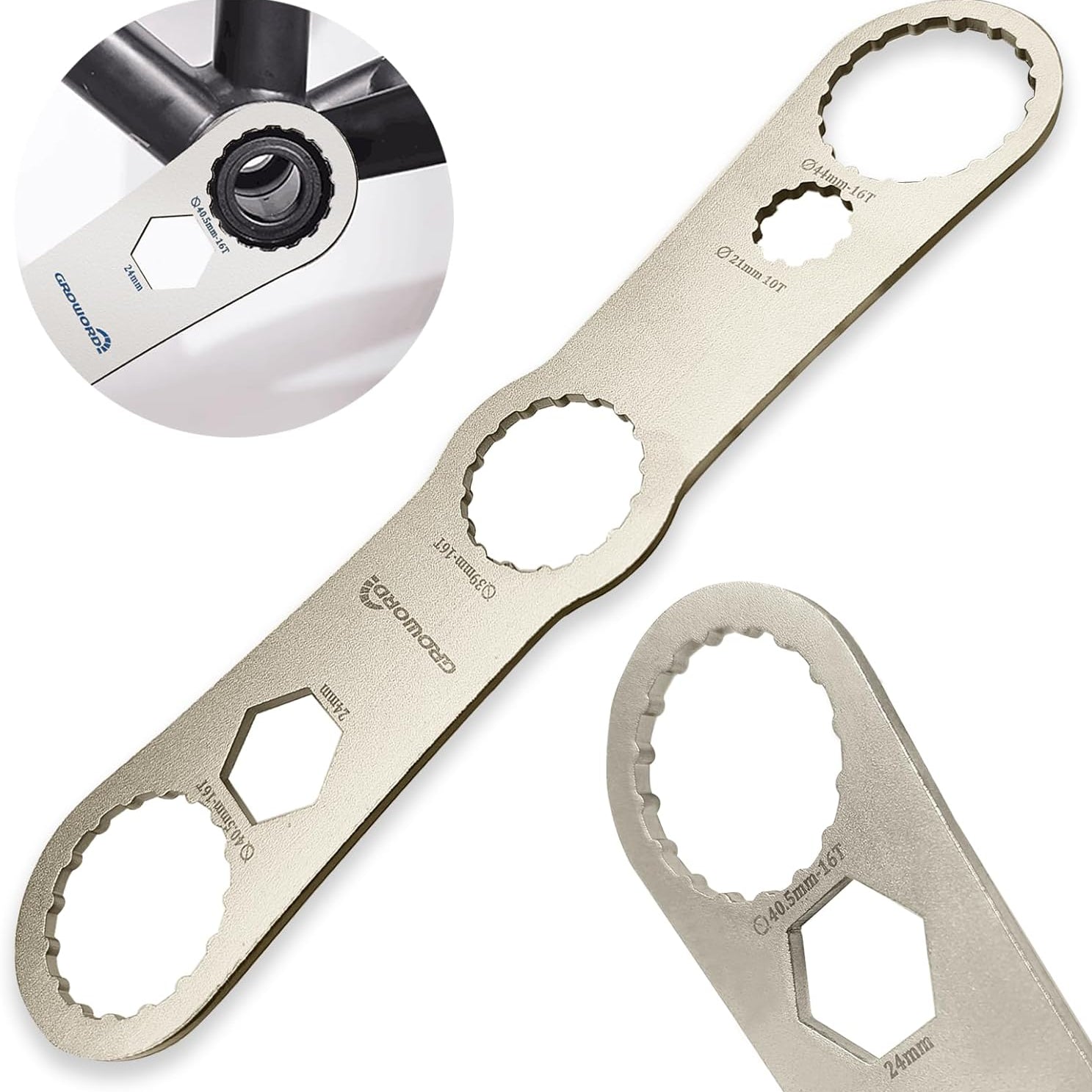 Multi -Function Bottom Bracket Wrench，Suitable for BB Wrench in 39 40.5 44Mm Outer Diameter，16 Notch