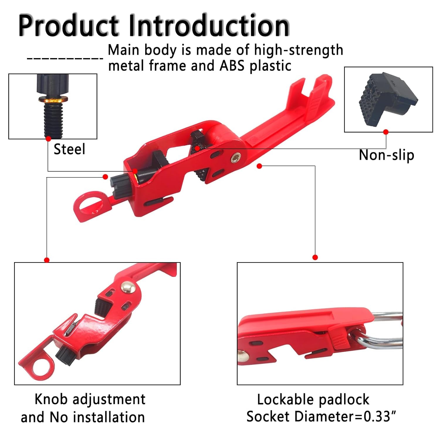 PELISPARK Circuit Breaker Lockout,Breaker Box Lock,2.92" L×0.74" W×0.82" H,Withstand 110-220Volt，Lock for Standard Single and Double Toggles,Osha Compliant (2 Sets)