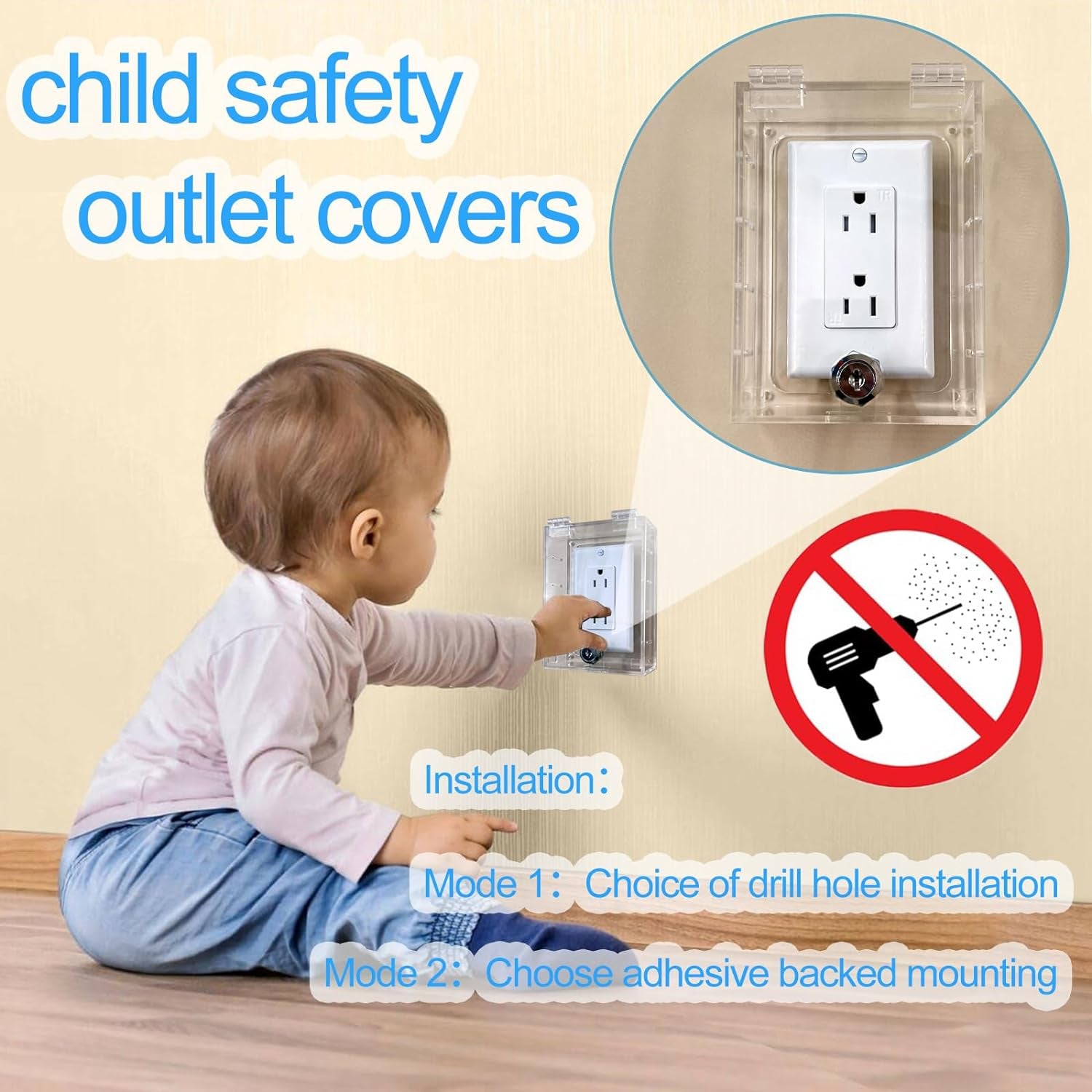 Smart Home Switch Cover,Baby Proof Light Outlet Covers,Child Safety Switch Plate Guard,Wall Plug Box,Kids Electrical Protector Box Fits All Outlet 4.95" H X 3.35" W X 1.77" D or Smaller