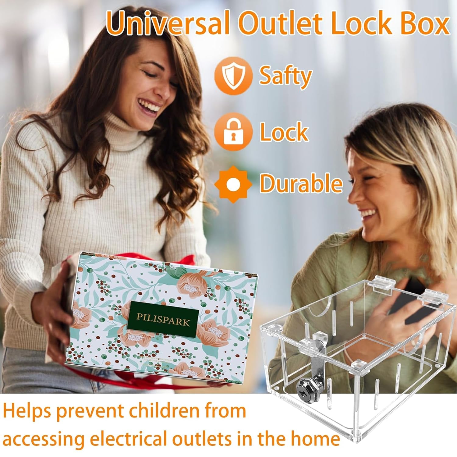 Smart Home Switch Cover Outlet Covers,Plug Covers for Electrical Outlets,Socket Covers for Outlets Fit 4.95" H X 3.35" W X 2.56" D or Smaller,Provide Extra Space inside for Plugs,Adapters